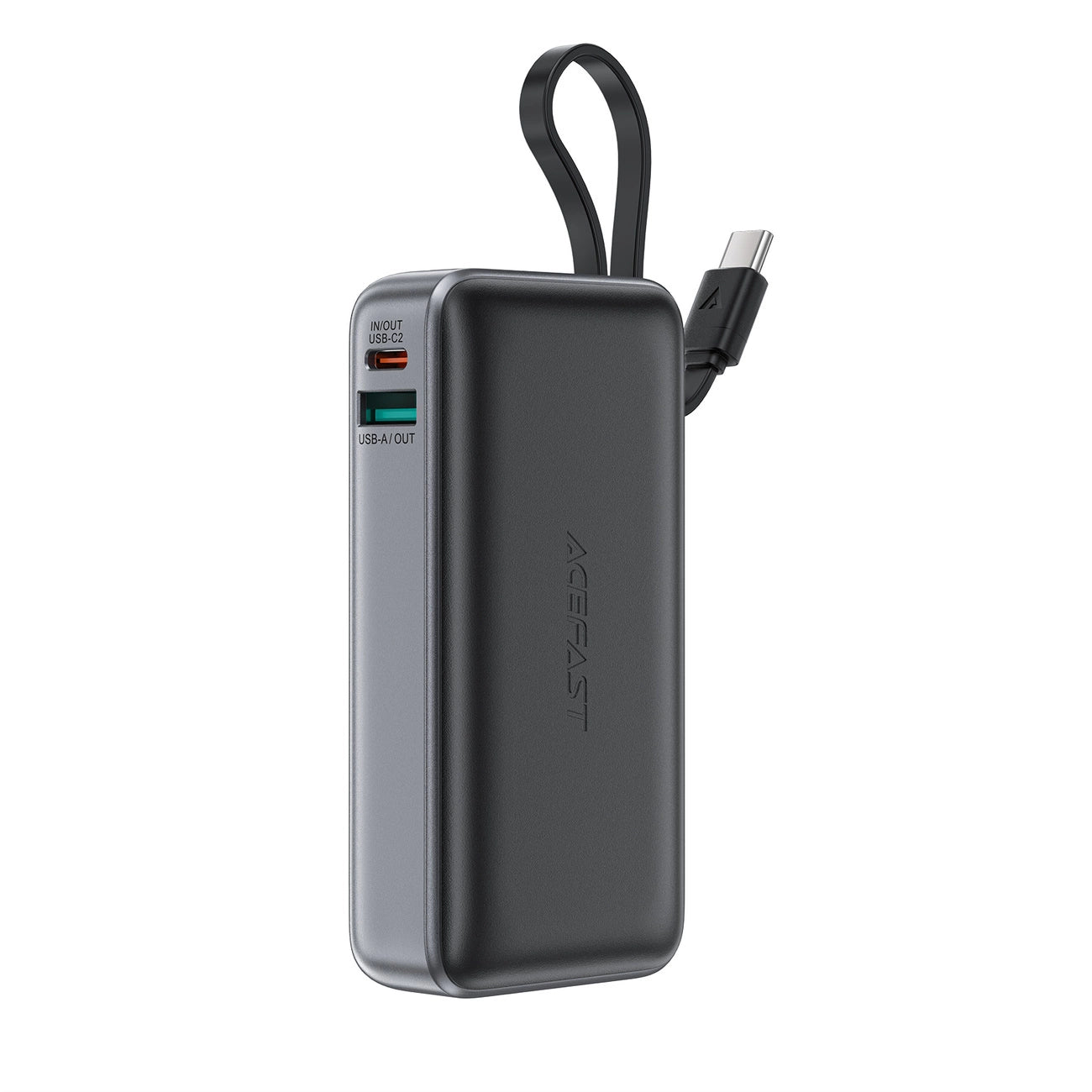 Acefast M7-10000 PD30W Powerbank with Built-in Cable - Black_0