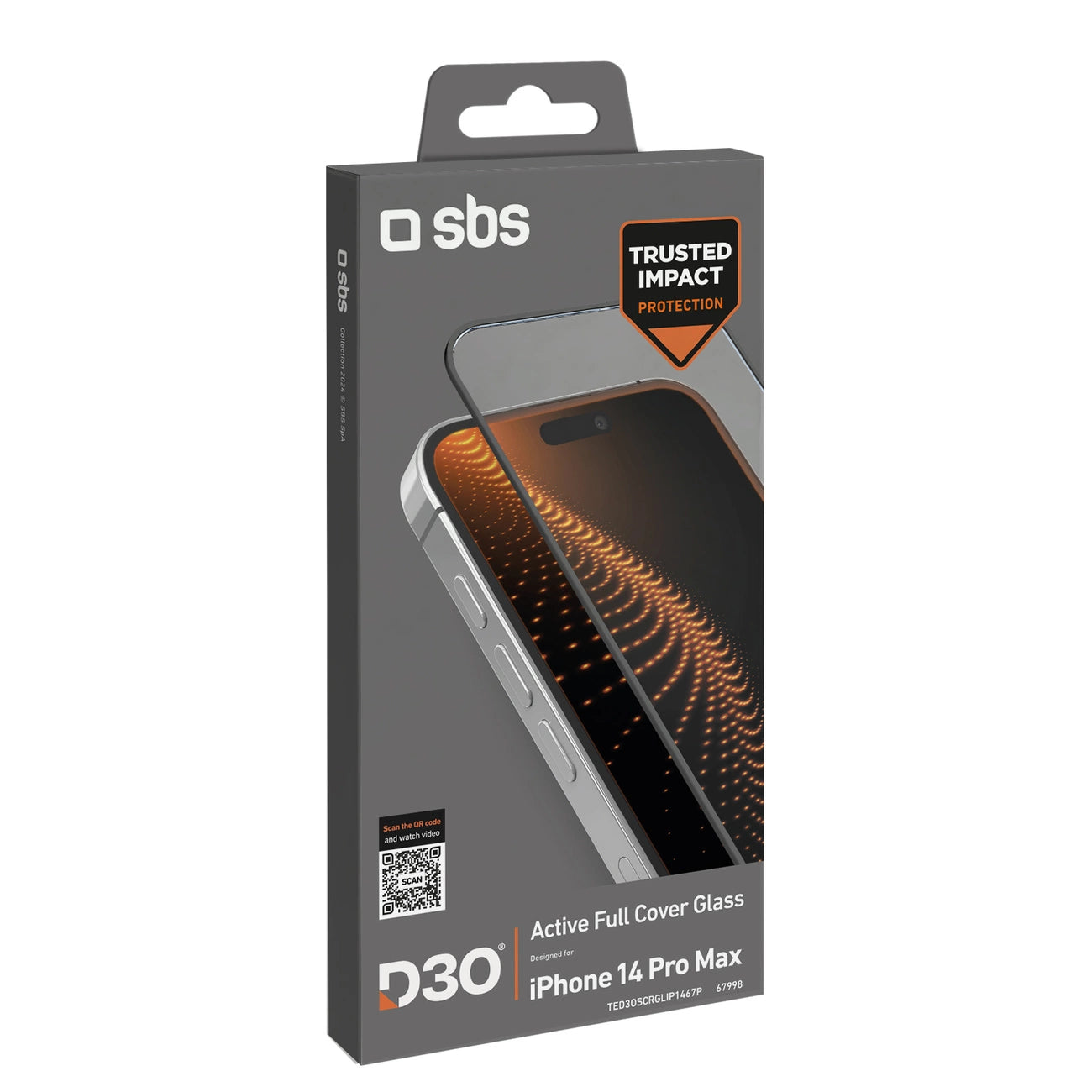 SBS D3O Tempered Glass with Frame for iPhone 14 Pro Max_3