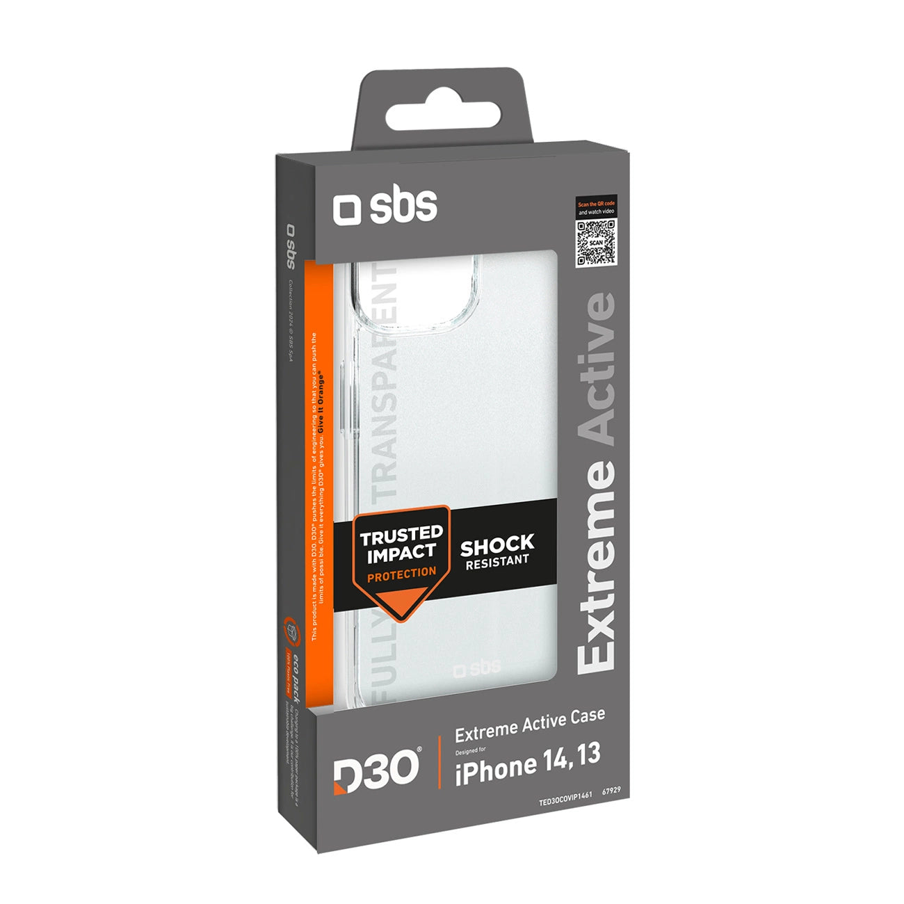 SBS D3O Case for iPhone 14 / 13 - Transparent_3