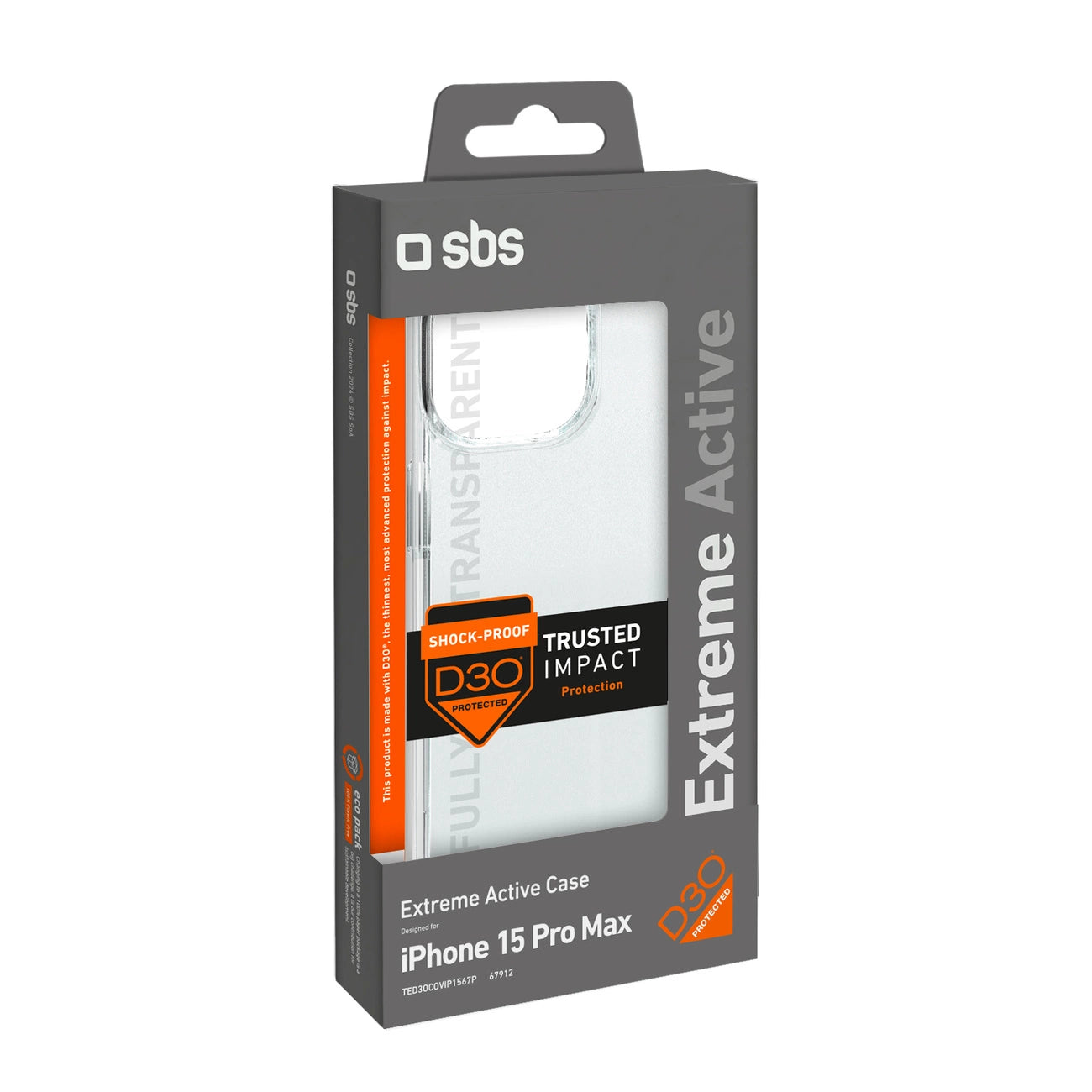 SBS D3O iPhone 15 Pro Max Case - Transparent_3