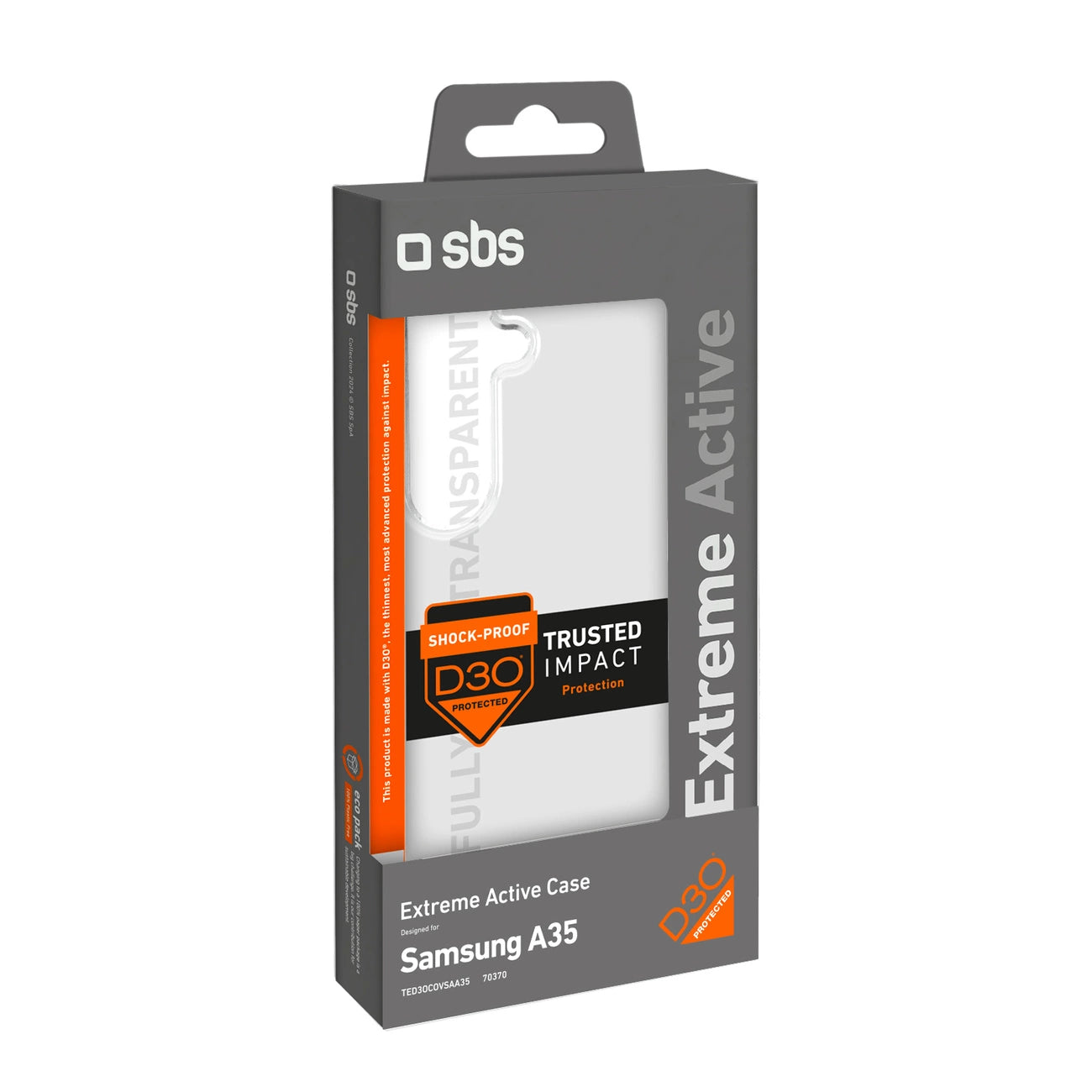 SBS D3O Case for Samsung Galaxy A35 - Transparent_3