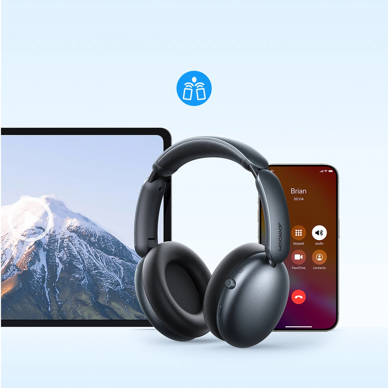 Joyroom J-Head Series JR-JH1 Wireless Headphones with ANC Bluetooth - Black_15