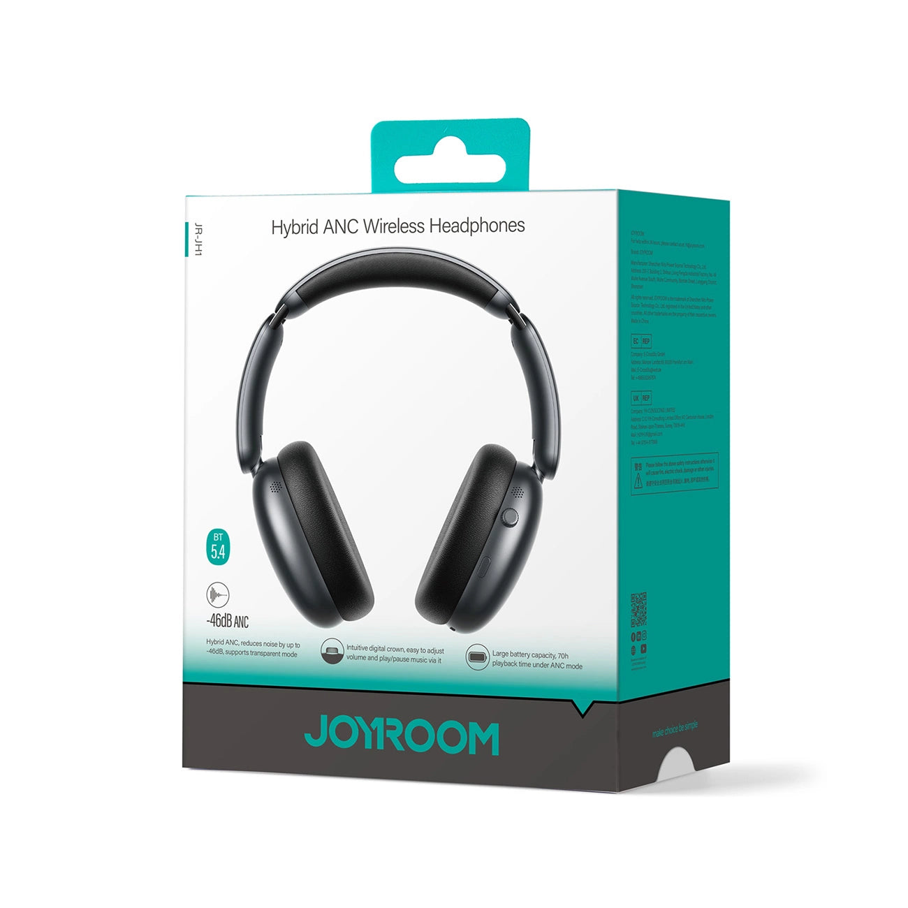 Joyroom J-Head Series JR-JH1 Wireless Headphones with ANC Bluetooth - Black_6