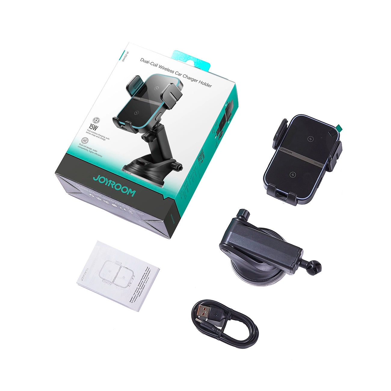 Joyroom JR-ZS246 S inductive charger holder for dashboard - black_4