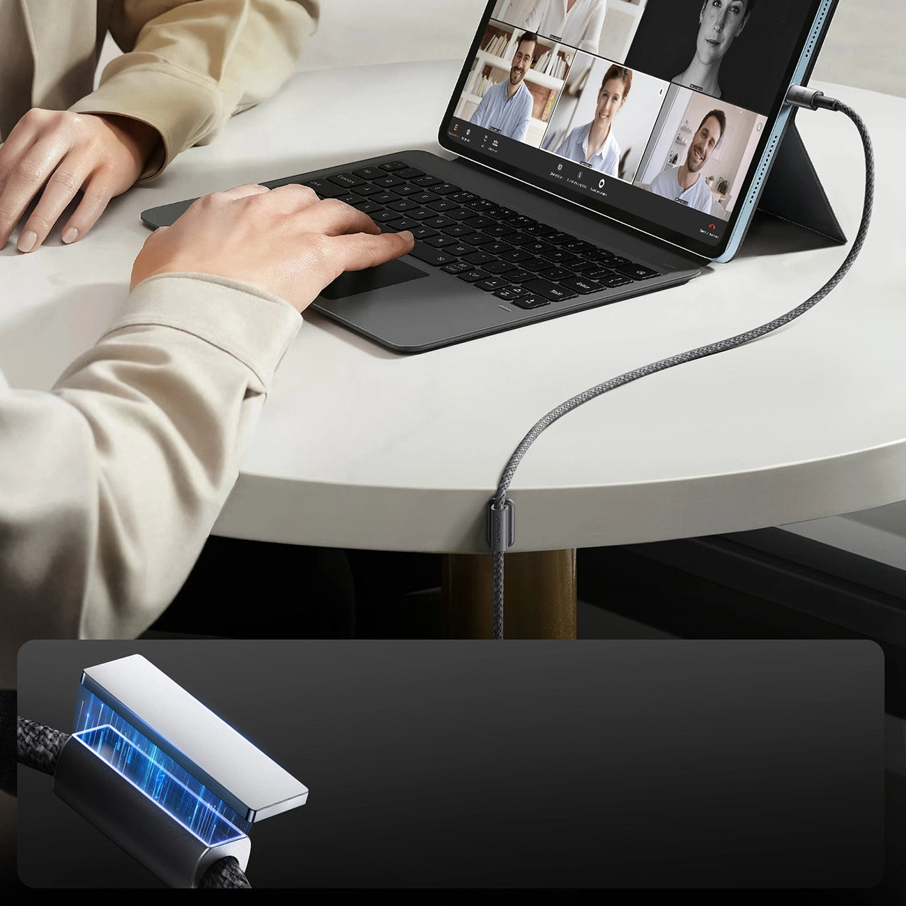 Joyroom S-A50 Unlimited Series 60W USB-C - Lightning Cable with Magnetic Organizer 1.2m - Gray_15