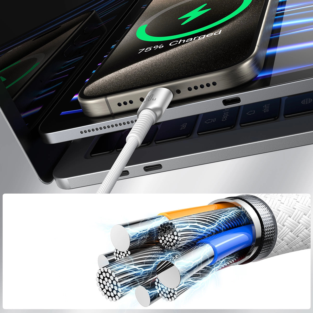 Joyroom S-A51 Cutting-Edge Series 30W USB-C - Lightning cable 1.2m - gray_15