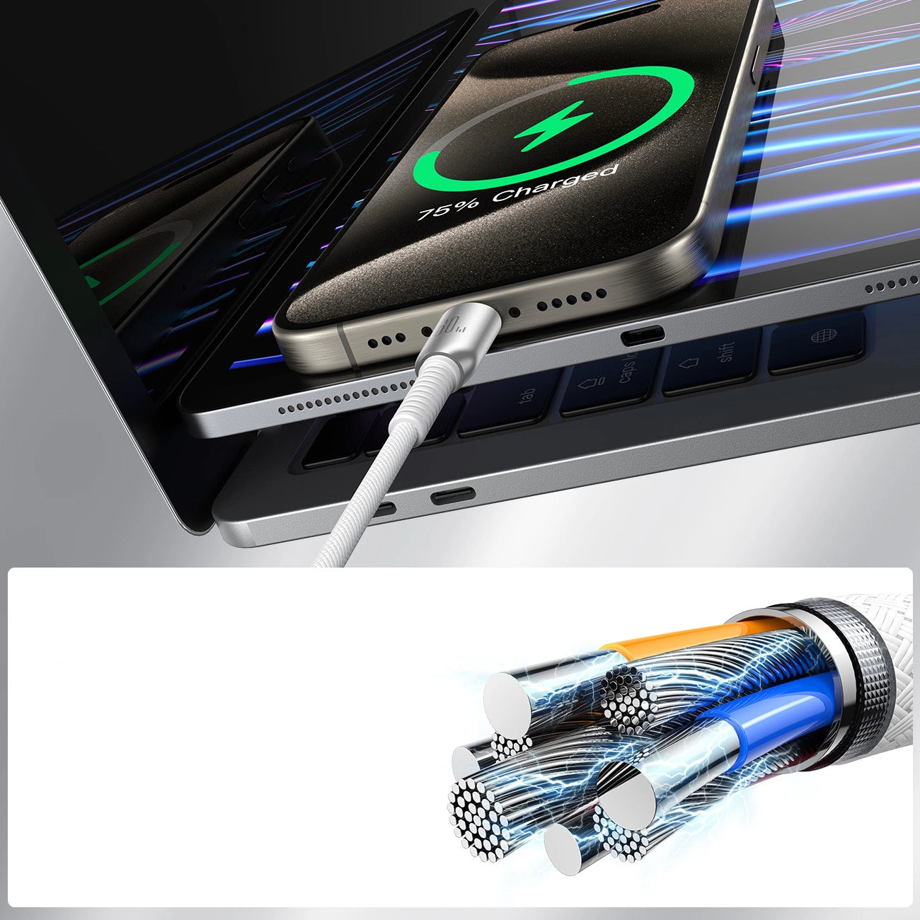 Joyroom S-A51 Cutting-Edge Series 60W USB-C - USB-C cable 1.2m - gray_16