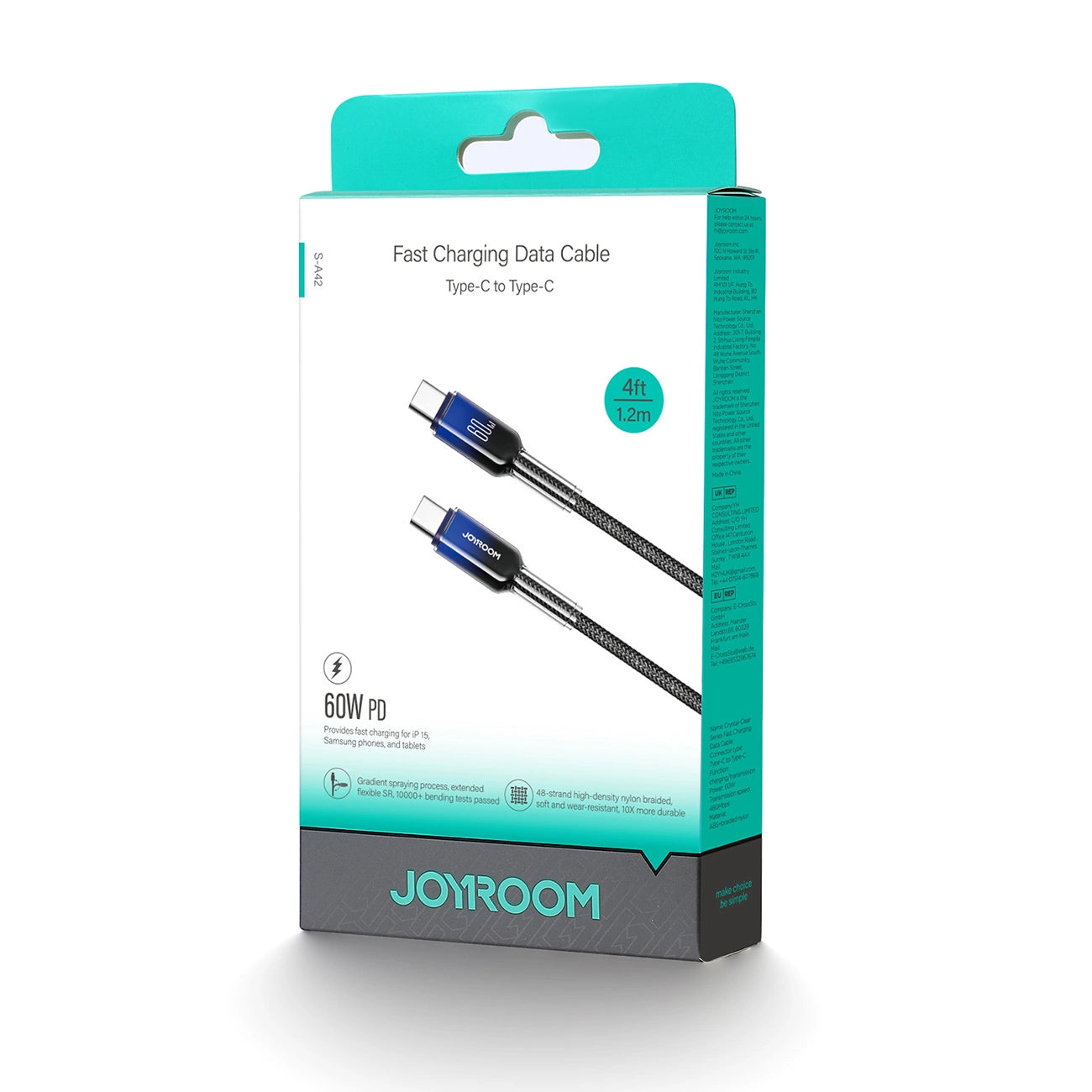 Joyroom S-A42 Crystal-Clear Series 60W USB-C - USB-C cable 1.2m - black_11