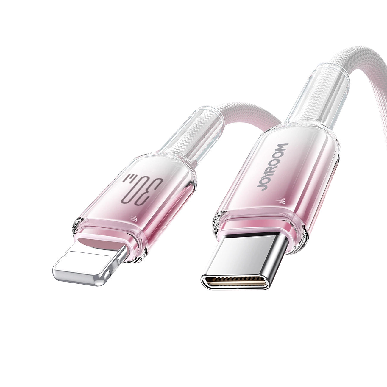 Joyroom S-A42 Crystal-Clear Series 30W USB-C - Lightning cable 1.2m - white_2