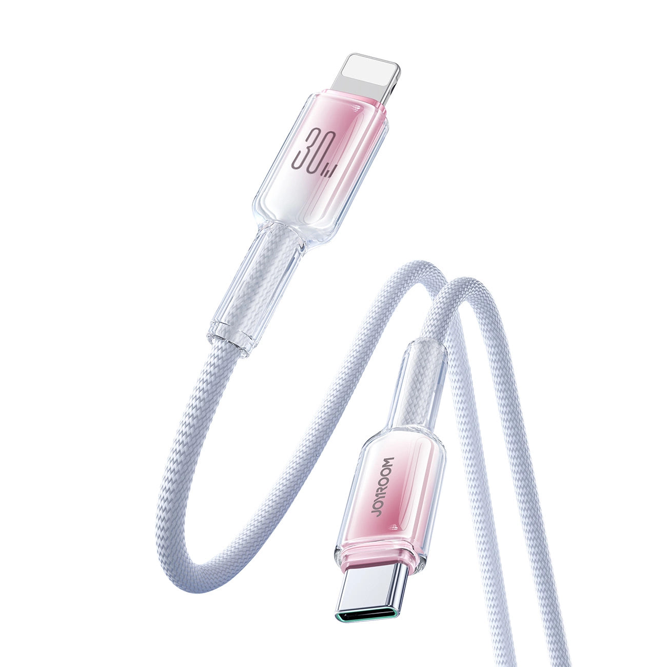 Joyroom S-A42 Crystal-Clear Series 30W USB-C - Lightning cable 1.2m - white_4