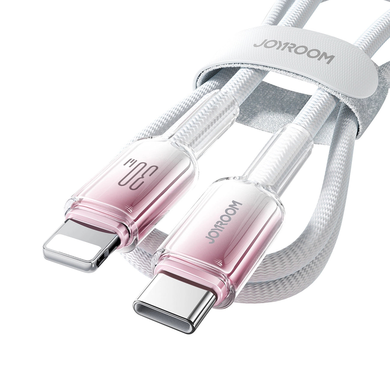 Joyroom S-A42 Crystal-Clear Series 30W USB-C - Lightning cable 1.2m - white_8