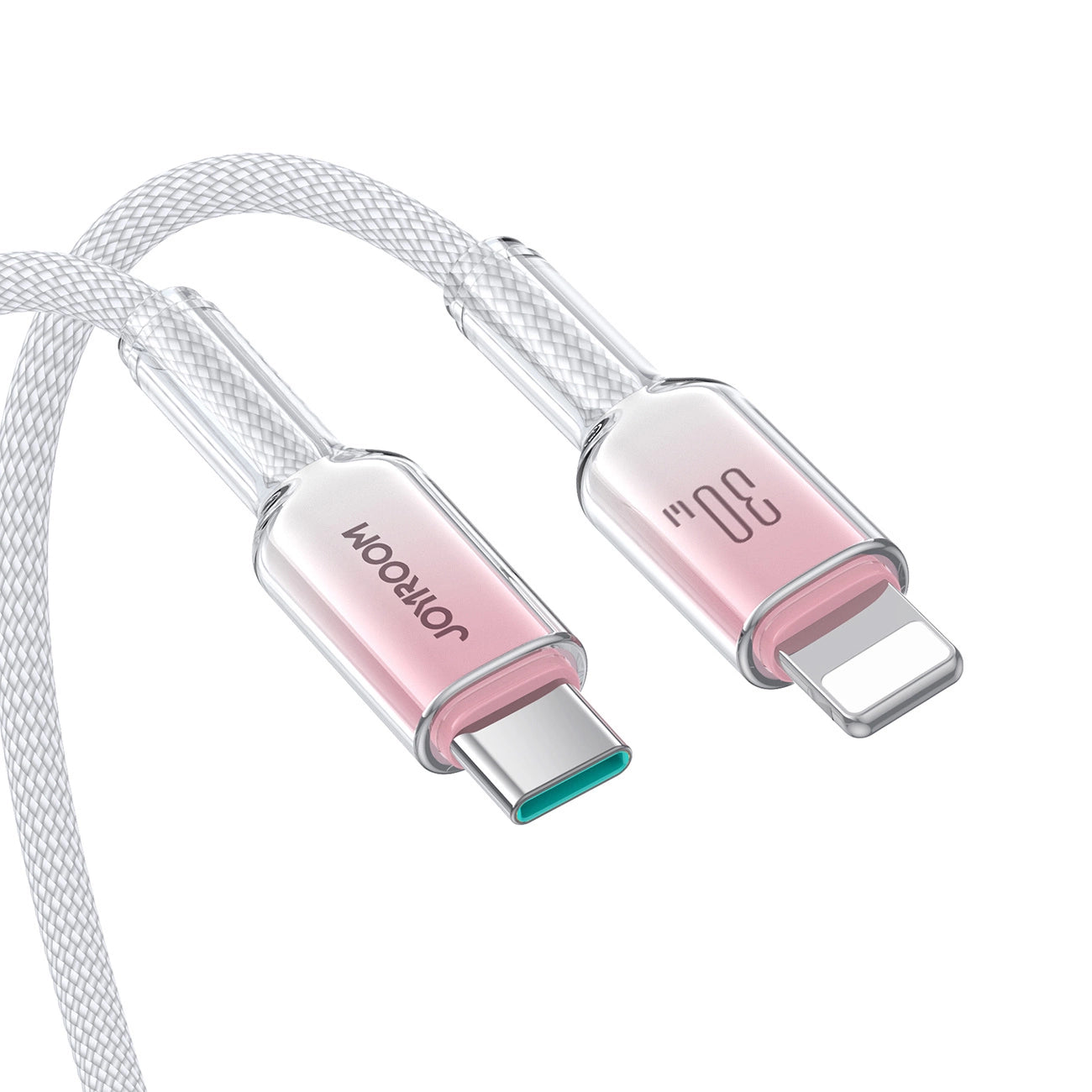 Joyroom S-A42 Crystal-Clear Series 30W USB-C - Lightning cable 1.2m - white_10