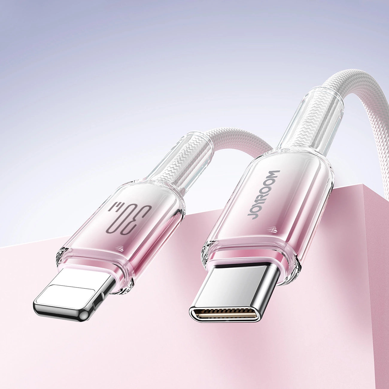 Joyroom S-A42 Crystal-Clear Series 30W USB-C - Lightning cable 1.2m - white_11