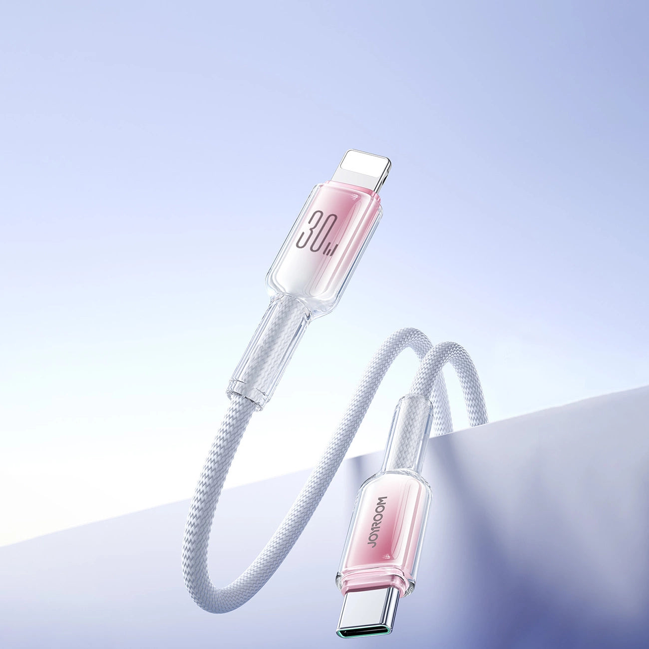 Joyroom S-A42 Crystal-Clear Series 30W USB-C - Lightning cable 1.2m - white_12