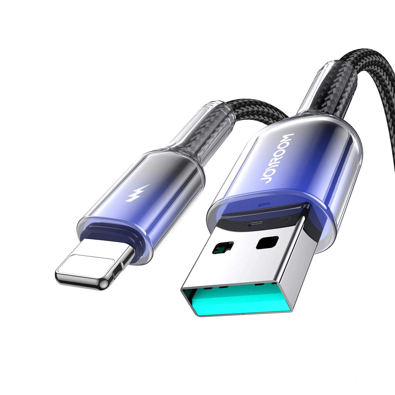 Joyroom S-A42 Crystal-Clear Series 3A USB-A - Lightning cable 1.2m - black_2