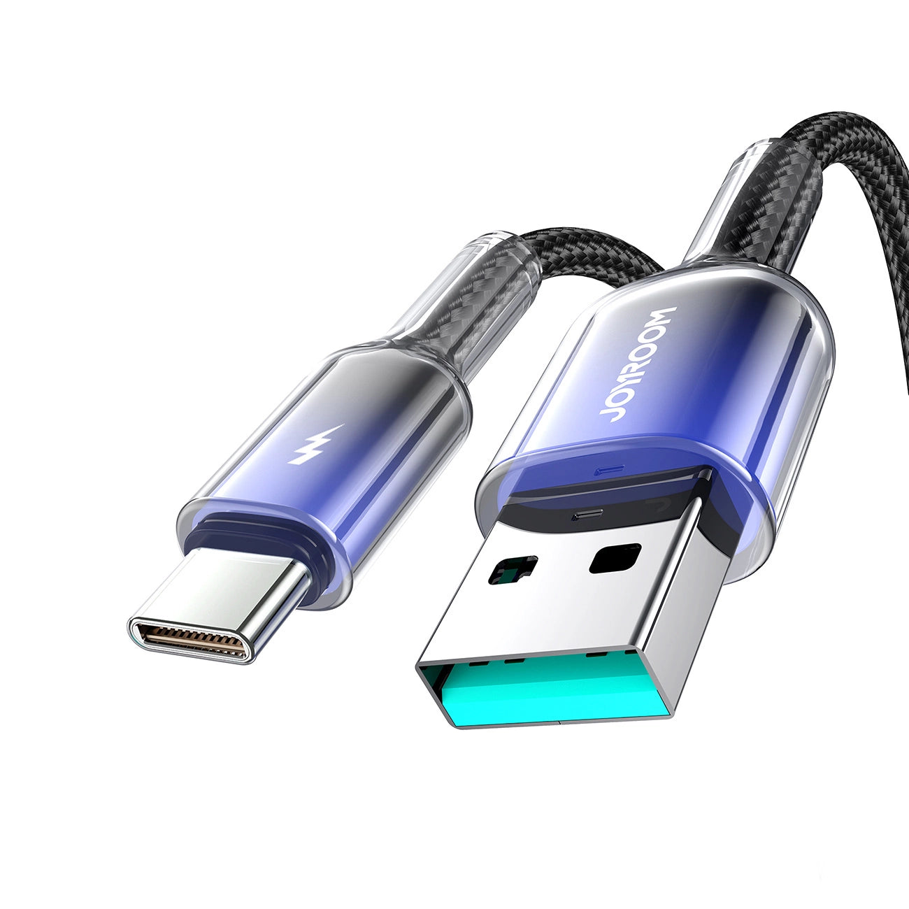 Joyroom S-A42 Crystal-Clear Series 3A USB-A - USB-C cable 1.2m - black_2