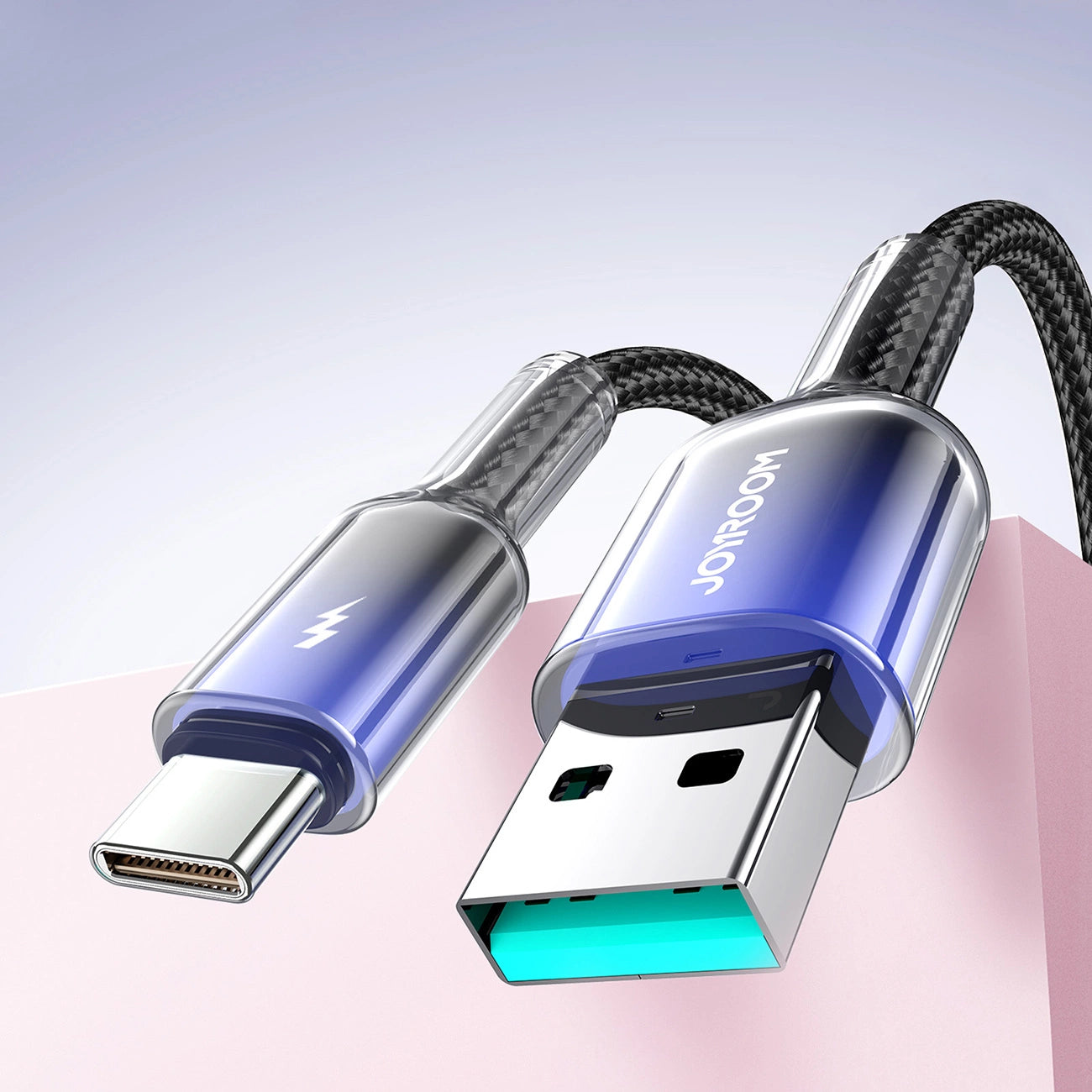 Joyroom S-A42 Crystal-Clear Series 3A USB-A - USB-C cable 1.2m - black_12
