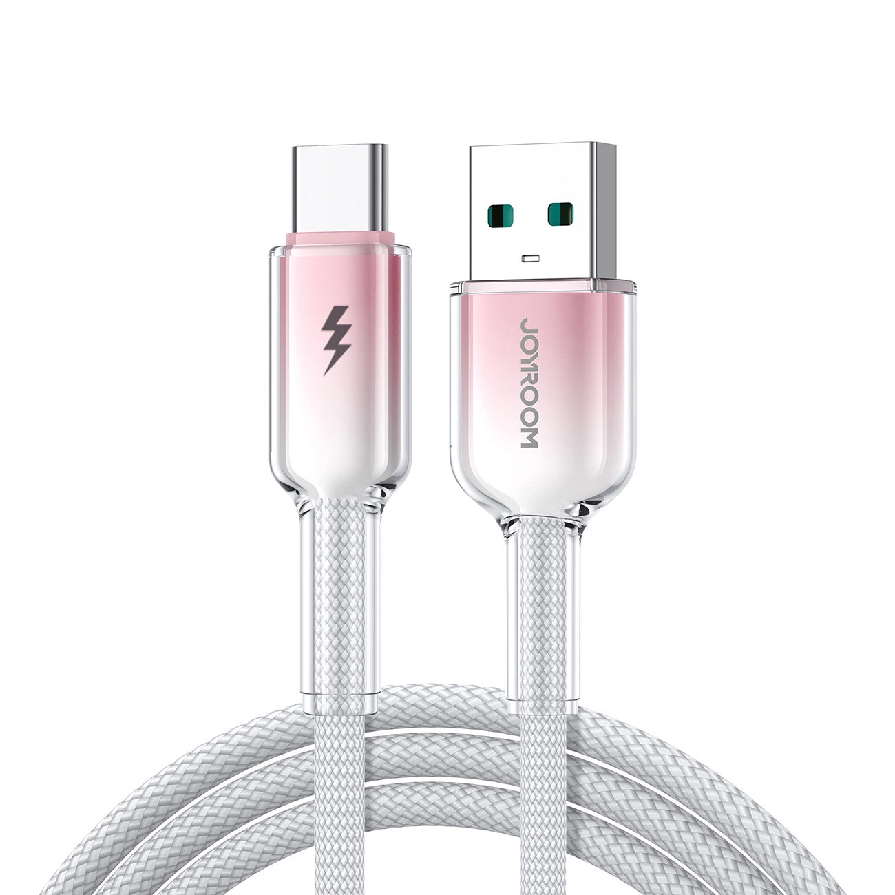 Joyroom S-A42 Crystal-Clear Series 3A USB-A - USB-C cable 1.2m - white_0