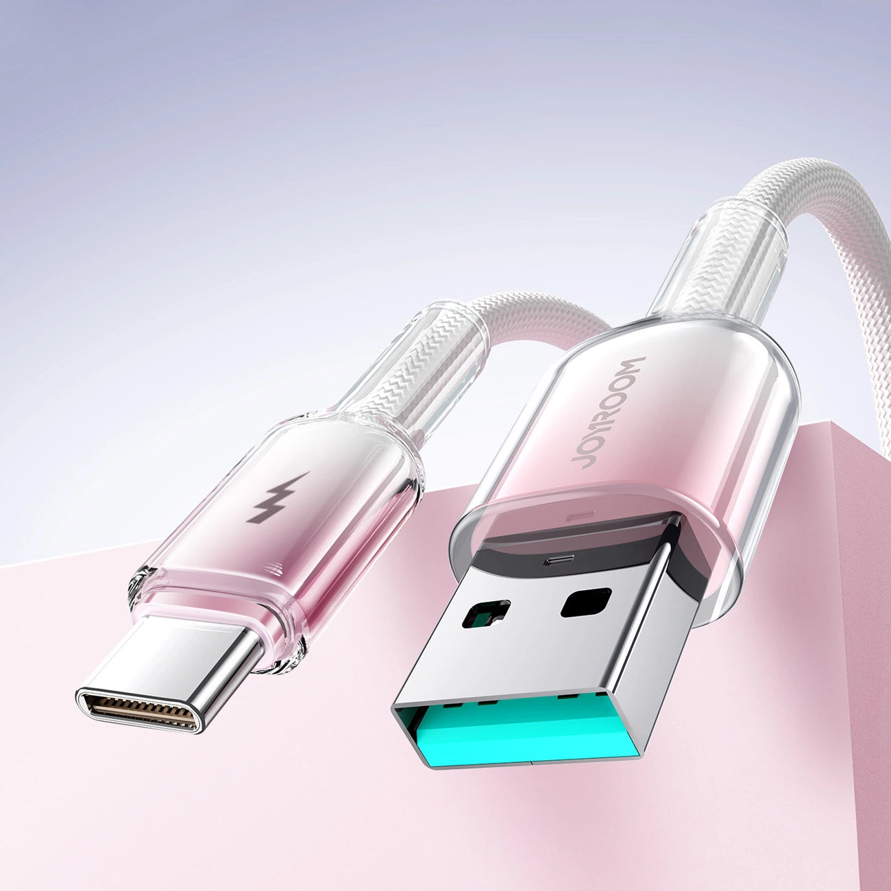 Joyroom S-A42 Crystal-Clear Series 3A USB-A - USB-C cable 1.2m - white_12