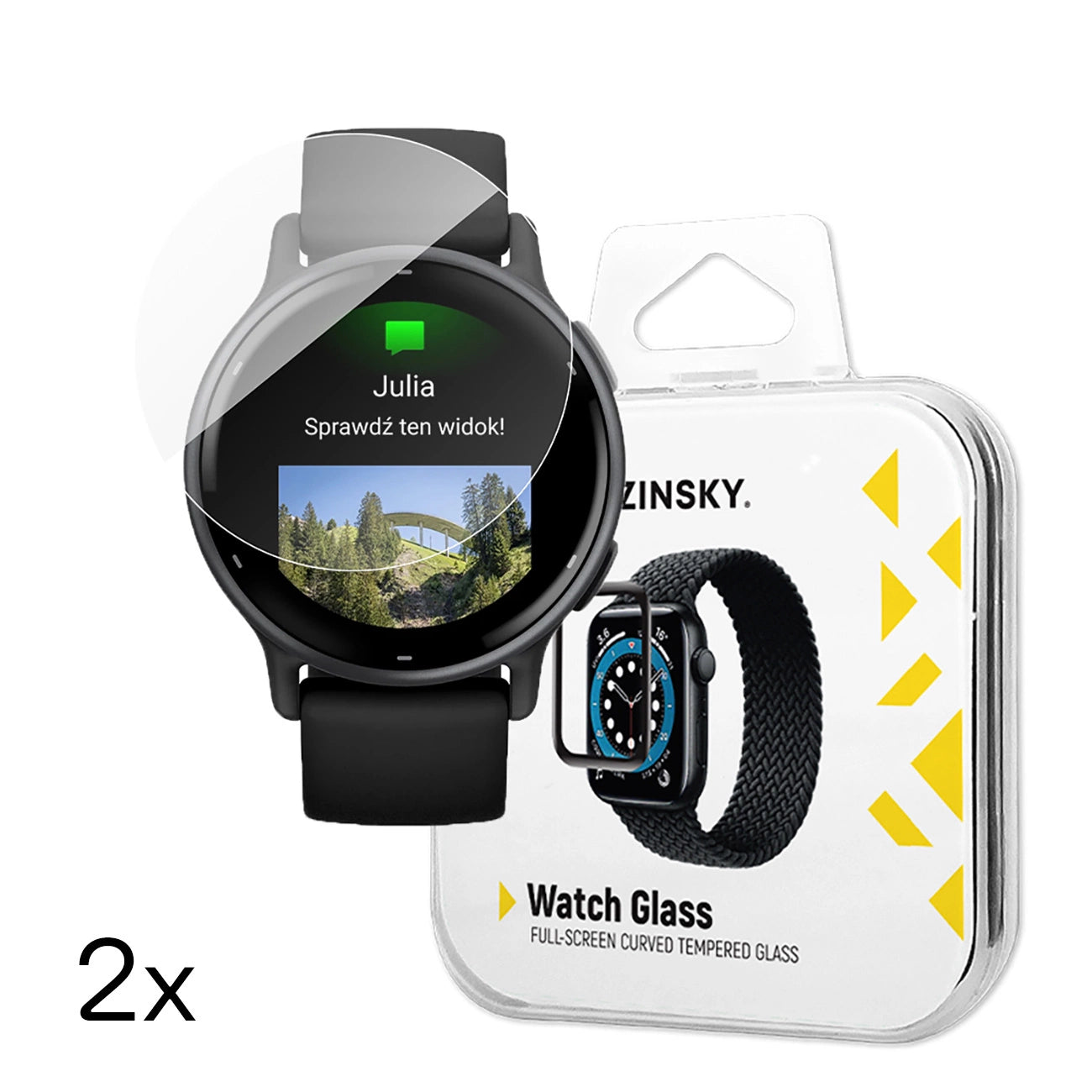 Wozinsky Full Glue Tempered Glass for Garmin Vivoactive 5 (2 pcs.)_0
