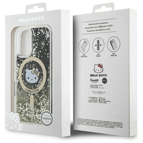Hello Kitty Liquid Glitter Fever MagSafe iPhone 16 Case - Gold_7