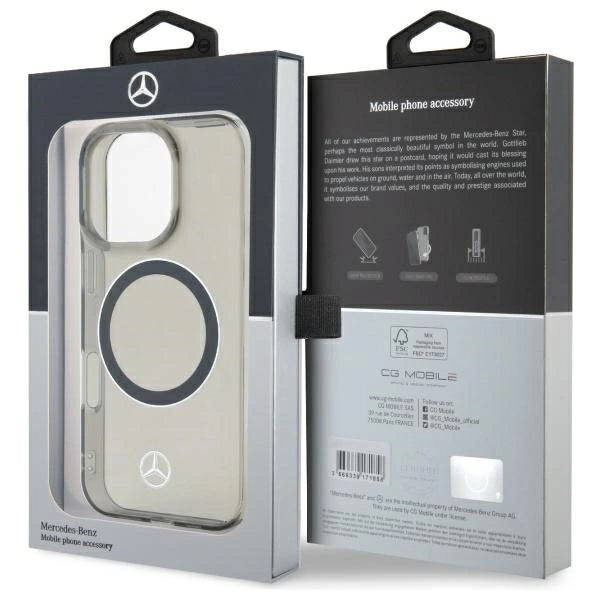 Mercedes Silver Ring MagSafe iPhone 16 Pro Max Case - Black_7