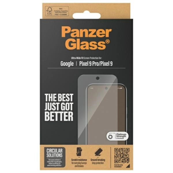 PanzerGlass Ultra-Wide Fit Screen Protection Tempered Glass for Google Pixel 9 / 9 Pro - Clear_3