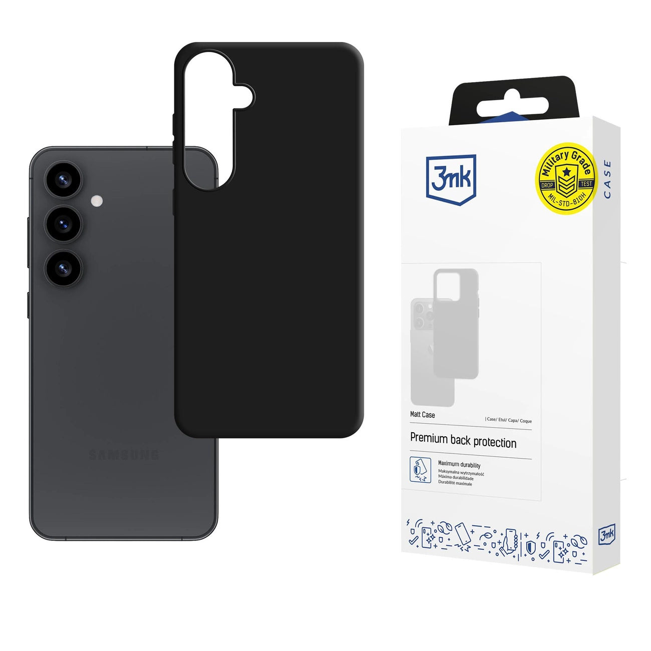 3mk Matt Case for Samsung Galaxy S25+ - Black_0