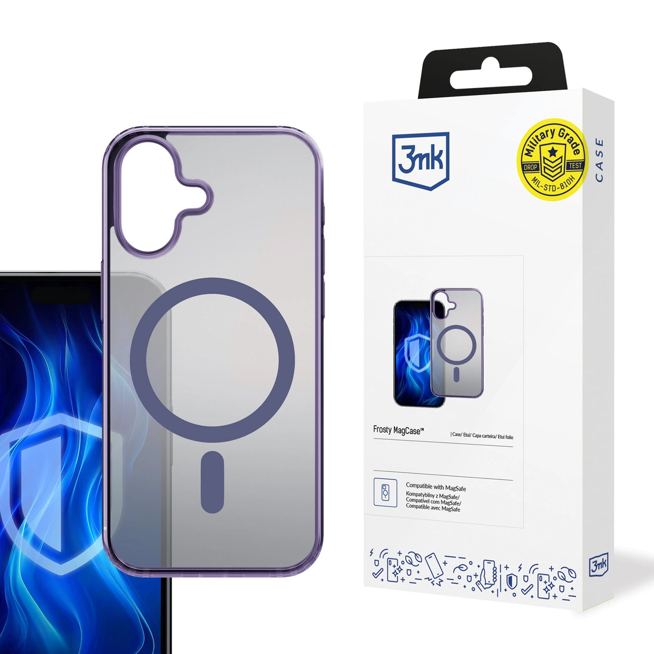 3mk Frosty MagCase Purple Case for Apple iPhone 16 Plus - purple_0