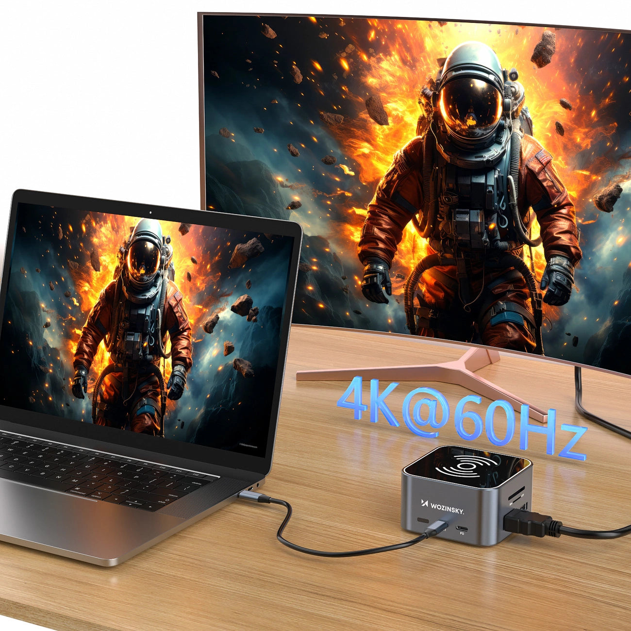 Hub USB-C 12 in 1 Wozinsky WHBC09Y8S multifunctional, with wireless charging function, aluminum, with 15 cm cable - gray_5