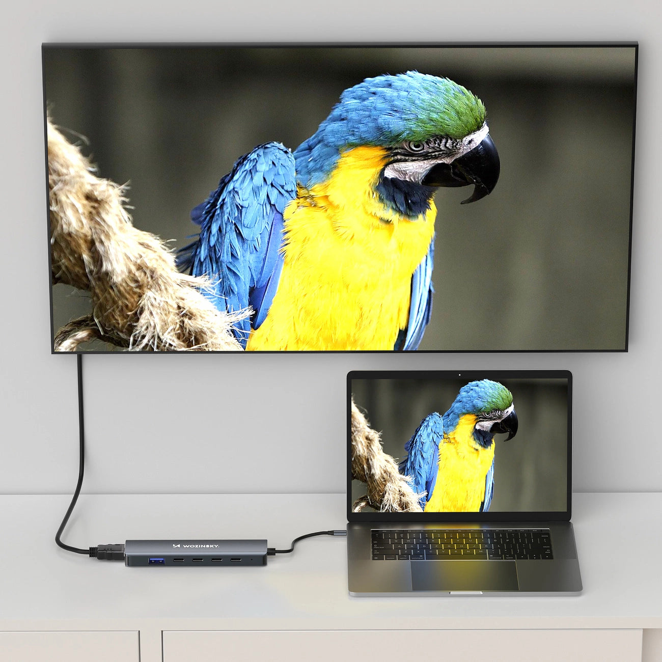 USB-C 6 in 1 Hub Wozinsky WHBC10Y4S Multifunctional, Aluminum, with 25 cm Cable - Gray_2