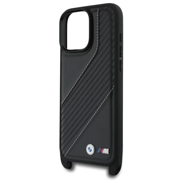 BMW M Edition Carbon Stripe & Strap Case for iPhone 16 Pro Max - Black_4