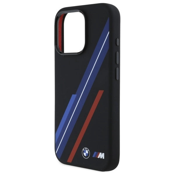 BMW Silicone Random Lines MagSafe iPhone 16 Pro Case - Black_5