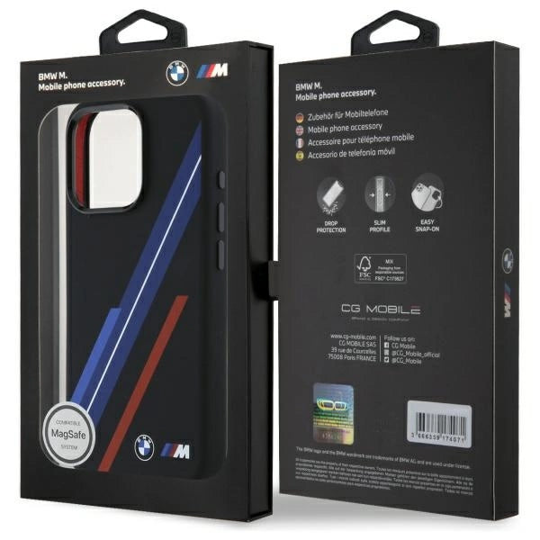BMW Silicone Random Lines MagSafe iPhone 16 Pro Case - Black_7