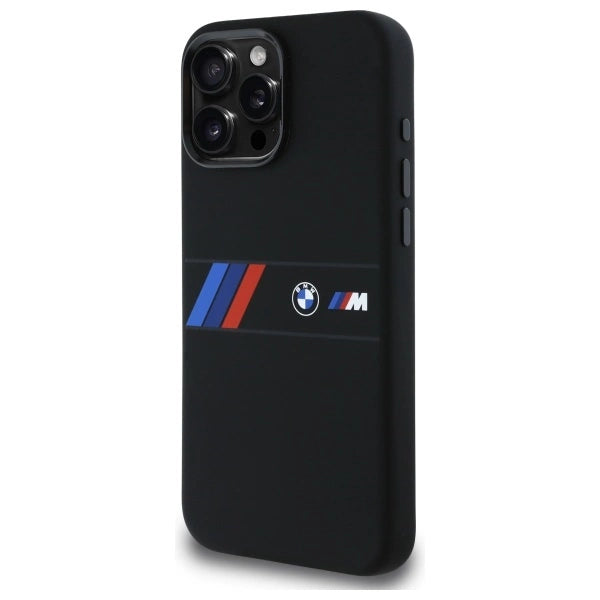 BMW Silicone Middle Stripe MagSafe Case for iPhone 16 Pro Max - Black_1
