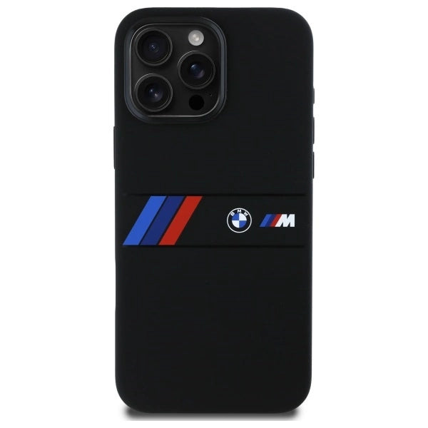 BMW Silicone Middle Stripe MagSafe Case for iPhone 16 Pro Max - Black_2