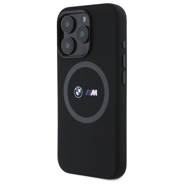BMW M Silicone Printed Ring MagSafe Case for iPhone 16 Pro Max - Black_1