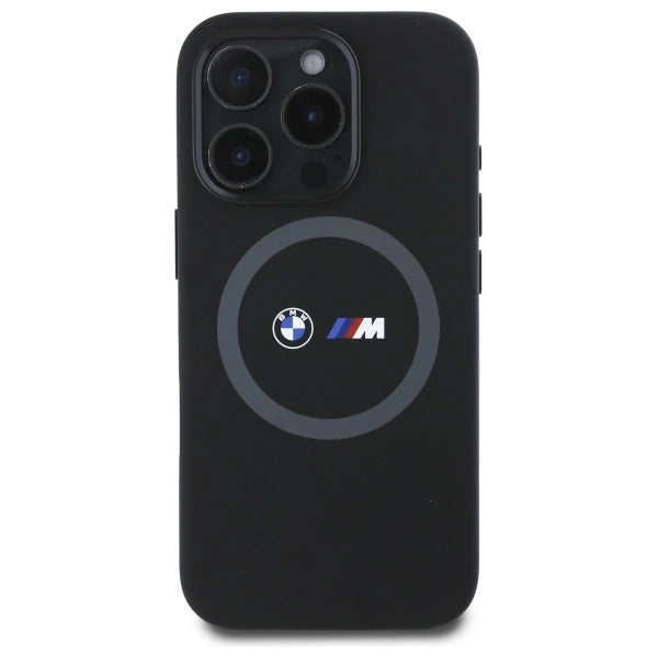 BMW M Silicone Printed Ring MagSafe Case for iPhone 16 Pro Max - Black_2