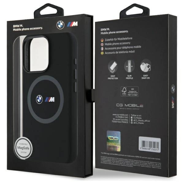 BMW M Silicone Printed Ring MagSafe Case for iPhone 16 Pro Max - Black_7