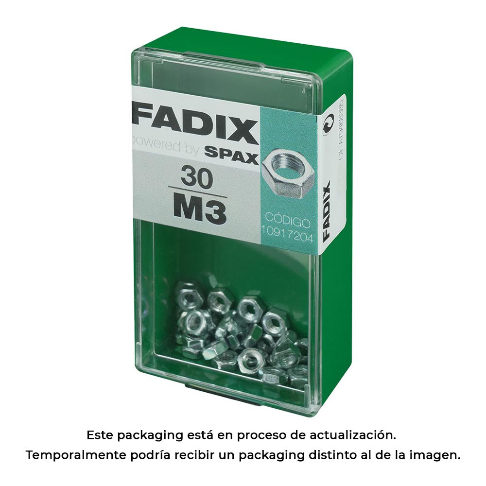 Caixa s 30 unid. porca zinco m 3 fadix_0