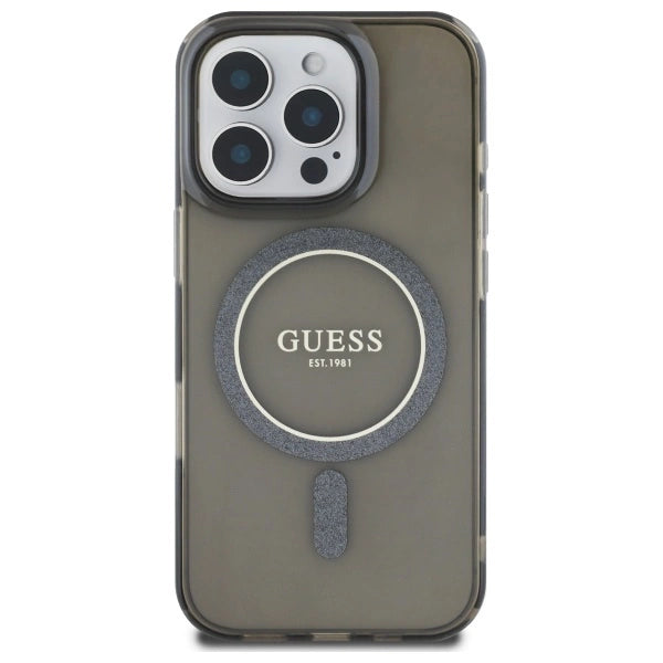 Guess IML Glitter Circle MagSafe case for iPhone 16 Pro - black_2