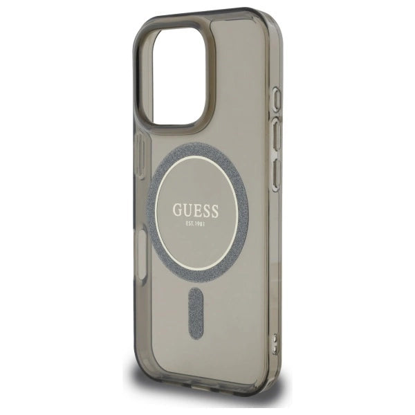 Guess IML Glitter Circle MagSafe case for iPhone 16 Pro - black_5