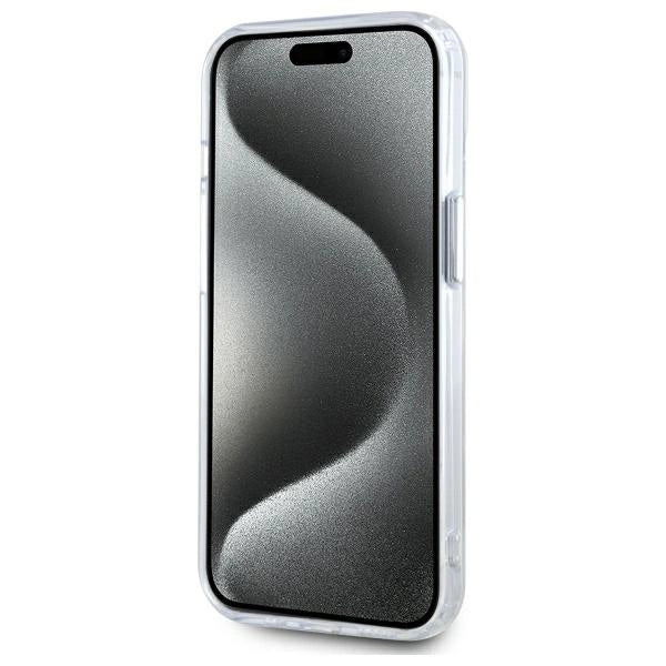 Karl Lagerfeld IML Metal Karl&Choupette Head MagSafe iPhone 14 Case - White_4