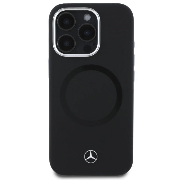 Mercedes Silicone Tonal Logo MagSafe iPhone 16 Pro Max Case - Black_2