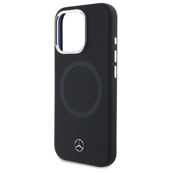 Mercedes Silicone Tonal Logo MagSafe iPhone 16 Pro Max Case - Black_5
