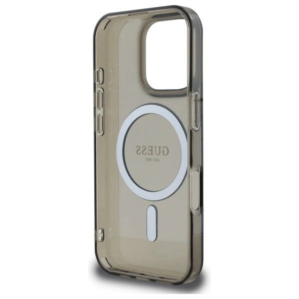 Etui Guess IML Glitter Circle MagSafe na iPhone 16 Pro Max - czarne_6