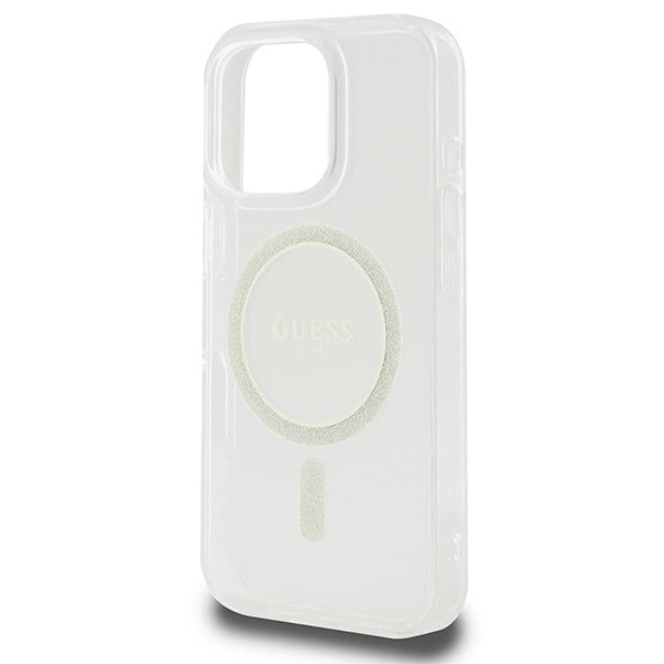 Etui Guess IML Glitter Circle MagSafe na iPhone 16 Pro Max - przezroczyste_5