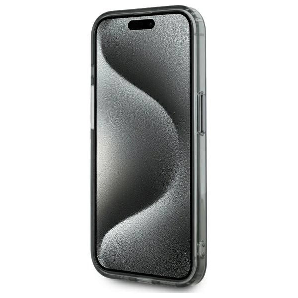 Karl Lagerfeld KLHMP15LHLSCHK iPhone 15 Pro 6.1" black/black hardcase IML Metal Choupette Head MagSafe_1