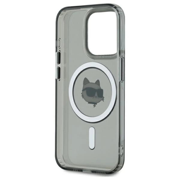 Karl Lagerfeld KLHMP15LHLSCHK iPhone 15 Pro 6.1" black/black hardcase IML Metal Choupette Head MagSafe_3