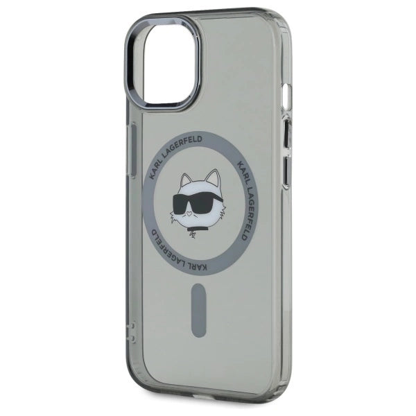 Karl Lagerfeld KLHMP15SHLSCHK iPhone 15 6.1" black/black hardcase IML Metal Choupette Head MagSafe_5